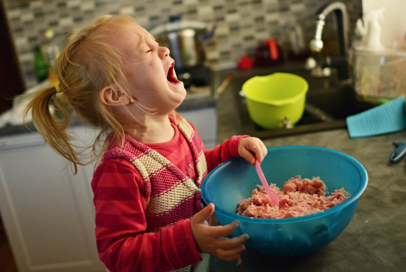 Little girl having temper tantrum.  When NOT to use a time out for kids.