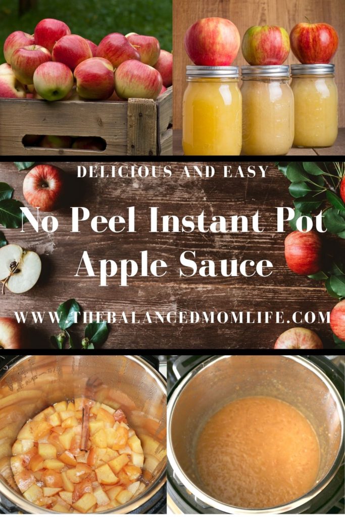 No peel instant pot applesauce pin image. 